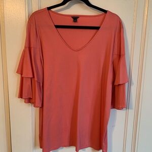 Ann Taylor XXL Ruffle Sleeves Shirt